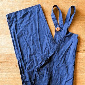 Blue Wide Leg Overalls